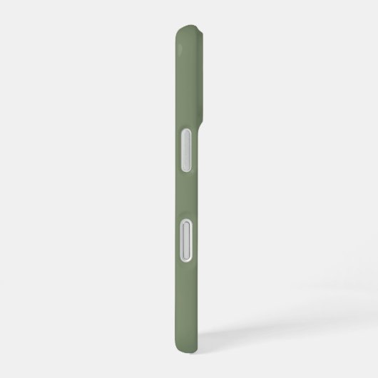 Sage Green Minimalist Business Logo & QR Code iPhone 16 Hoesje (Rechterkant)
