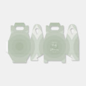 Sage Green Minimalist Circle Gradiënt Baby shower Bedankdoosjes (Uitgevouwen)