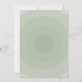Sage Green Minimalist Circle Gradiënt Baby shower Kaart (Achterkant)