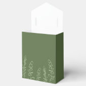 Sage Green minimalist eucalyptus Custom Bedankdoosjes (Geopend)
