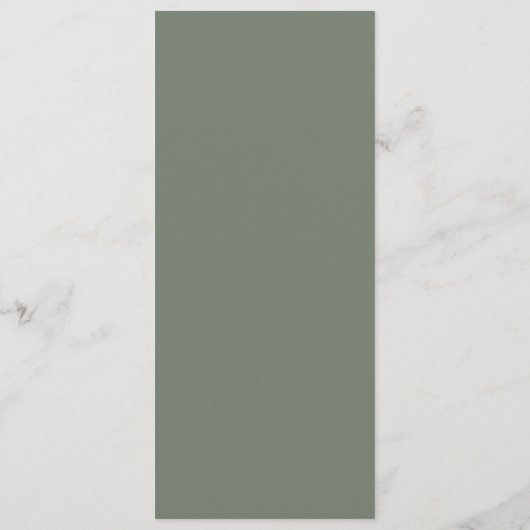 Sage Green Minimalist Handwriting Wedding Dinner Menu (Achterkant)