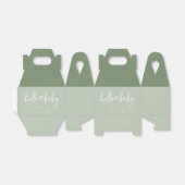 Sage Green Minimalist Modern Boho Baby shower Bedankdoosjes (Uitgevouwen)
