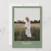 Sage Green Minimalist Modern Boho Baby shower Kaart