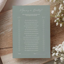Sage Green Minimalist Mom or Dad Baby Shower Game