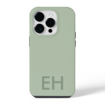 Sage Green Minimalist, monochromatische Initialen
