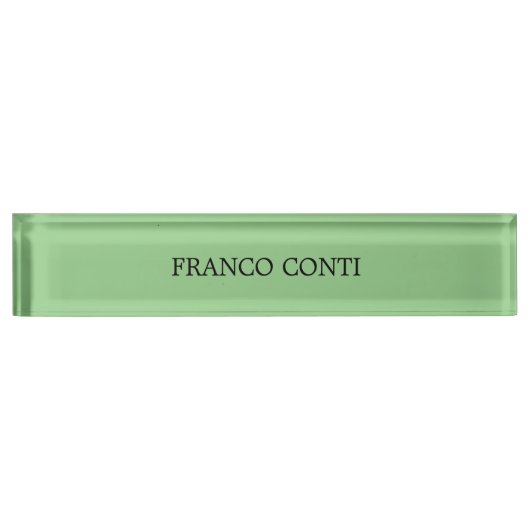 Sage Green Minimalist Plain Modern Naambordje (Voorkant)
