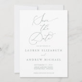 Sage Green Minimalist Save the Date Invitation Kaart (Voorkant)