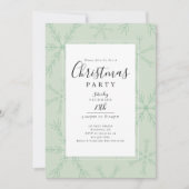 Sage Green Minimalist Snowflake Kerstmis Kaart (Voorkant)