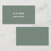 Sage Green Minimalist Visitekaartjes (Voorkant / Achterkant)