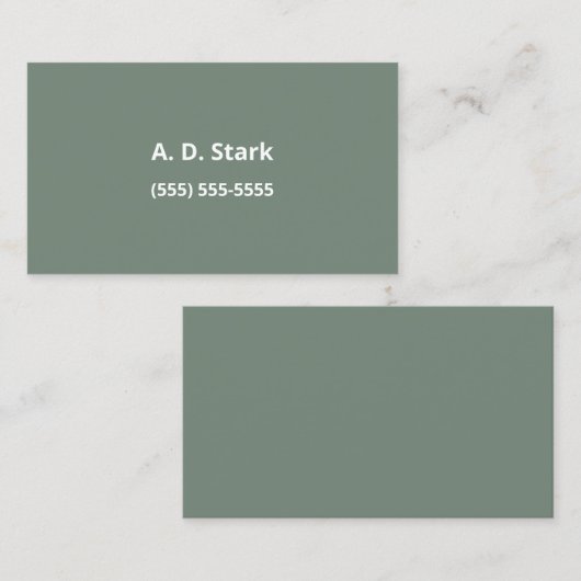 Sage Green Minimalist Visitekaartjes (Voorkant / Achterkant)