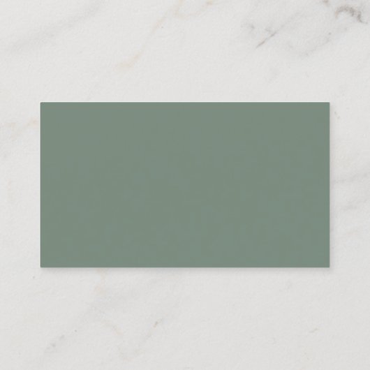 Sage Green Minimalist Visitekaartjes (Achterkant)