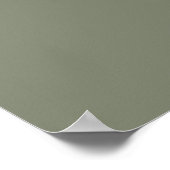 Sage Green Minimalist Weddenschap Welkomstbord Poster (Hoek)