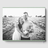 Sage Green Minimalist Wedding Personalized Gastenboek (Achterkant)