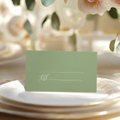 Sage Green Minimalist Wedding Plaatskaartje
