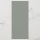 Sage Green Minimalistisch & Elegant bruiloft Menu (Achterkant)