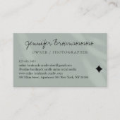 Sage Green minimalistisch professionele kalligrafi Visitekaartje (Voorkant)