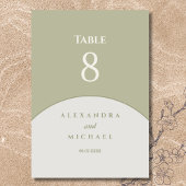 Sage Green minimalistische Japanse bruiloft Kaart