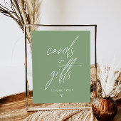 Sage Green Minimalistische Kaarten & Cadeaus Bord Poster