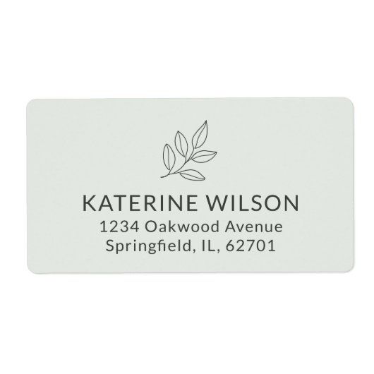 Sage Green Minimalistische verzending voor kleine  Etiket (Voorkant)
