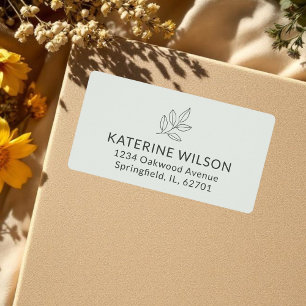 Sage Green Minimalistische verzending voor kleine  Etiket