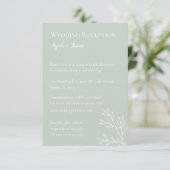 Sage Green, minimalistische weddenschappen Kaart (Staand voorkant)