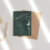 Sage Green Minimalistische Winter Wedding Kaart