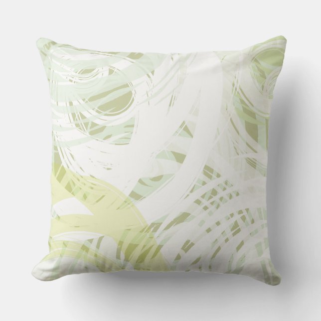 Sage Green Mint SPIRAL ONTWERP Retro Sierkussen (Voorkant)
