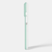 Sage Green Mint Stripes Monogram Classic Font Case-Mate iPhone Case (Achterkant / Links)