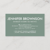 Sage Green Modern Body Tan Spray Visitekaartje (Achterkant)