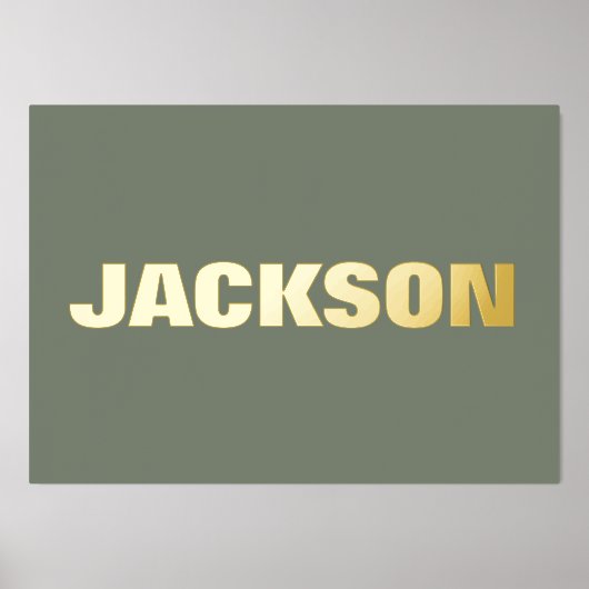 Sage GREEN Modern Bold EDITABLE Folie Afdrukken (Voorkant)