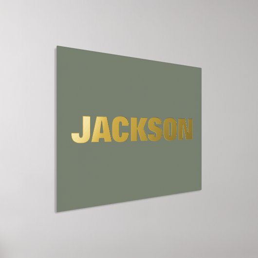 Sage GREEN Modern Bold EDITABLE Folie Afdrukken (Laagn)