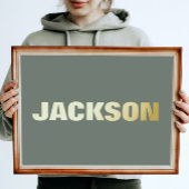 Sage GREEN Modern Bold EDITABLE Folie Afdrukken