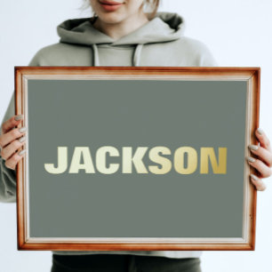 Sage GREEN Modern Bold EDITABLE Folie Afdrukken