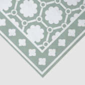 Sage Green Modern Bone Inlay Decoupage Paper Tissuepapier (Detail)