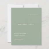 Sage Green Modern Budget Wedding Save the Date (Voorkant)