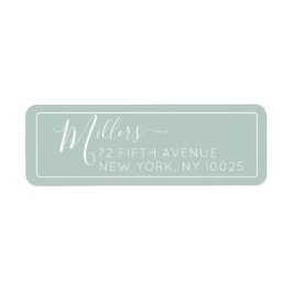 Sage Green Modern & Classic Return Address Label