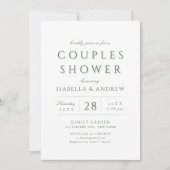 Sage Green Modern Classy Luxe Koppels Douche Kaart (Voorkant)