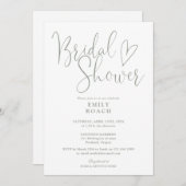 Sage Green Modern Elegant Script Vrijgezellenfeest Kaart (Voorkant / Achterkant)