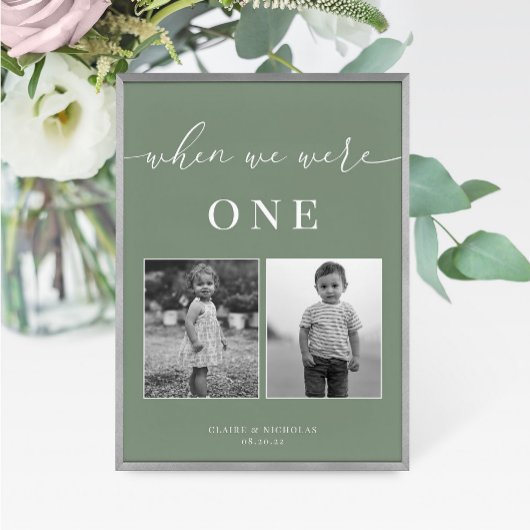 Sage Green Modern Elegant Trouwleeftijd Tafelnumme Kaart