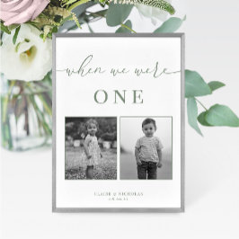 Sage Green Modern Elegant Trouwleeftijd Tafelnumme Kaart