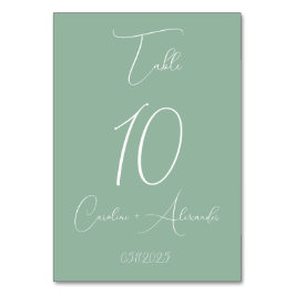 Sage Green Modern Elegant Unique Wedding Kaart