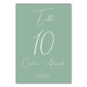 Sage Green Modern Elegant Unique Wedding Kaart (Voorkant)