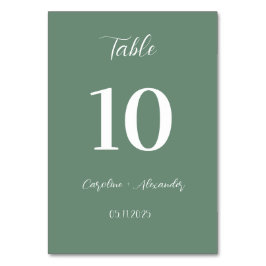 Sage Green Modern Elegant Unique Wedding Kaart