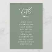 Sage Green Modern Elegante Trouwtafel Zitplaats Ka (Voorkant)