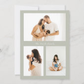 Sage Green Modern Eucalyptus Greenery Boho Foto  Kaart (Achterkant)