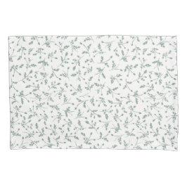 Sage Green Modern Farmhouse Daisy Buds Pattern Kussensloop