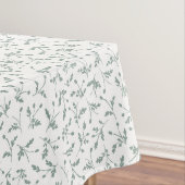 Sage Green Modern Farmhouse Daisy Buds Pattern Tafelkleed (Voorbeeld)