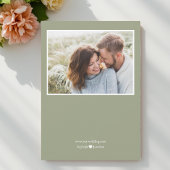 Sage Green Modern Floral Waterverf bruiloft Save The Date