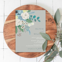 Sage green modern floral Wedding