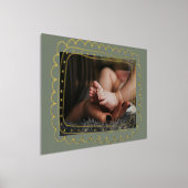 Sage GREEN Modern GOLD Doodle lijst Foto Folie Afdrukken (Laagn)